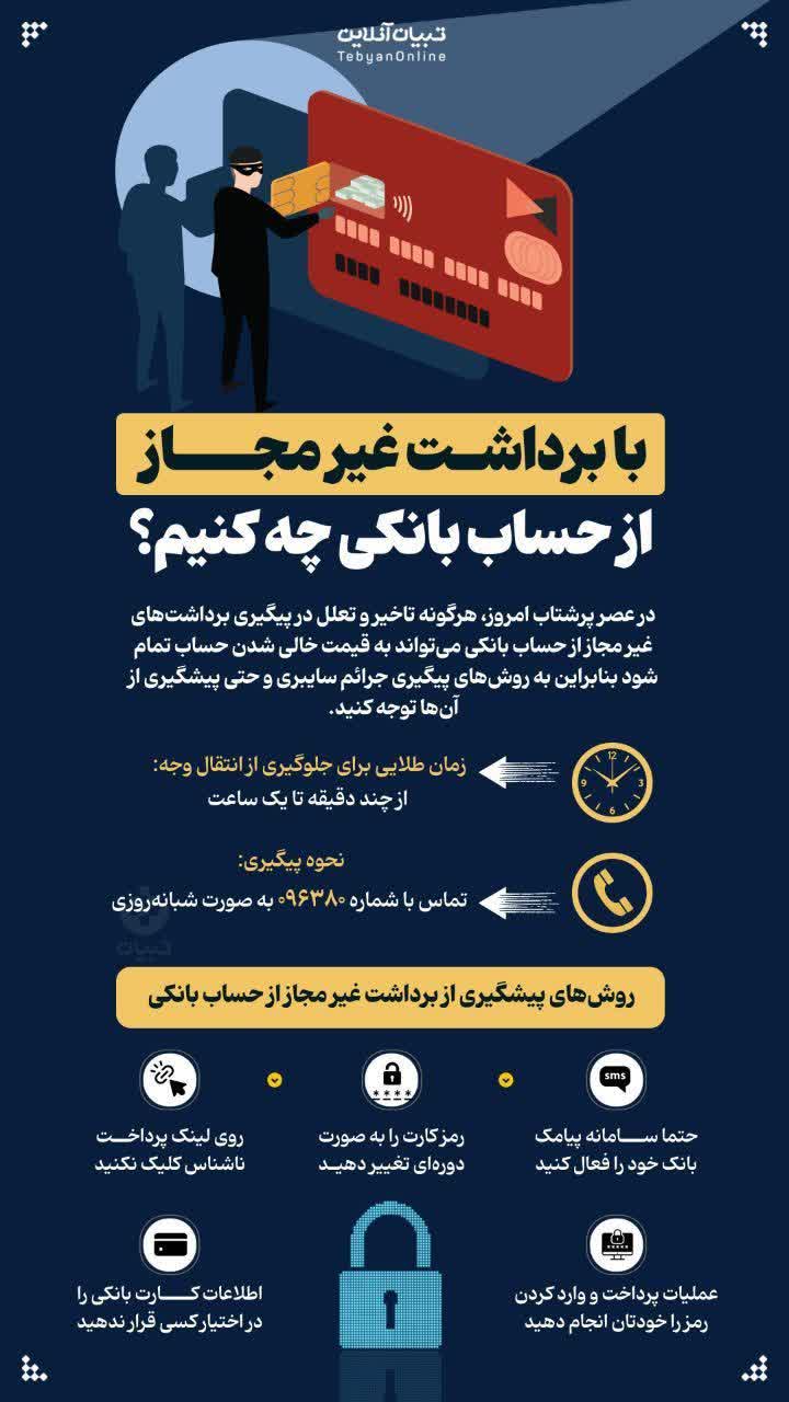 با برداشت غیر مجاز از حساب بانکی چه کنیم؟