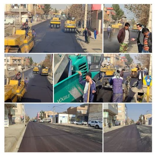 خیابان کوشش در شهرک بسیج نیشابور آسفالت شد